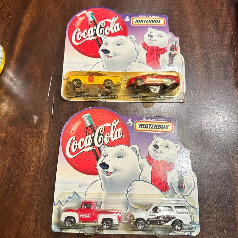 Matchbox Coca-Cola Polar Bear Diecast Cars Lot Of 2
